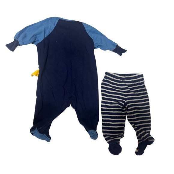 Newborn Footed Sleeper and Matching Footie‎ Pants – Unisex Baby Clothes Lot - Picture 3 of 3